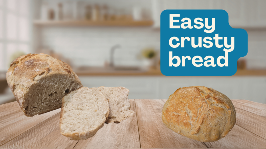 Easy crusty bread 4 ingredient recipe